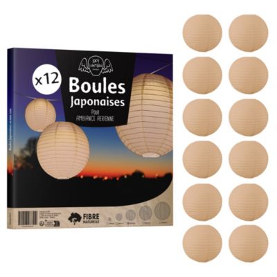 Lot de 12 Boules Japonaises Sable 30 cm