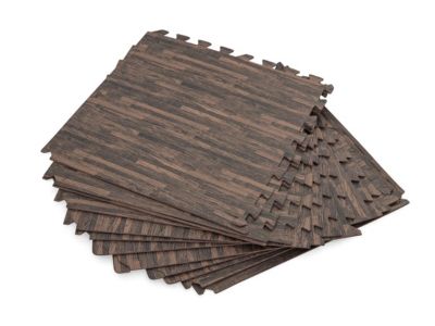 Lot de 12 dalles de protection de sol en mousse 50,8 x 50,8 cm effet bois pour piscine et spa - Bestway