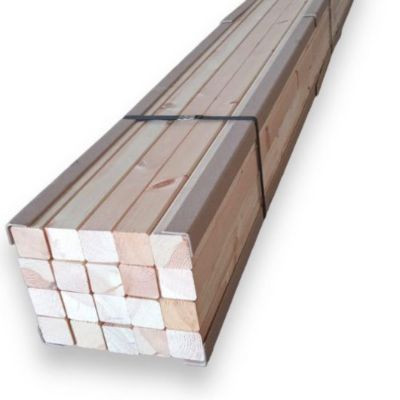 Lot de 12 lattes en pin 45x45x1000 mm