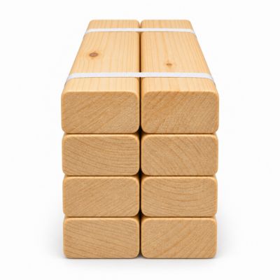 Lot de 12 lattes en pin brossé 40x58x2400 mm