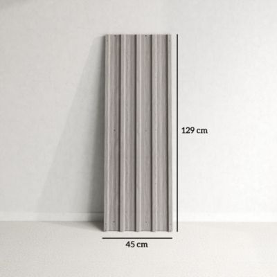 Lot de 12 panneaux - dim. 129L x 45l cm - tôle acier ondulé gris clair