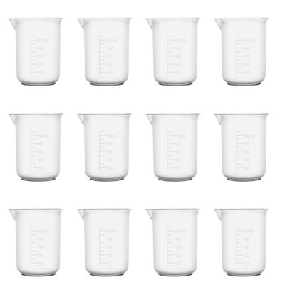 Lot de 12 verres doseurs en plastique 50 ml