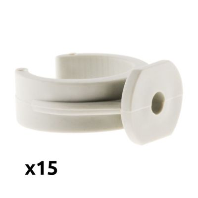 Lot de 15 clips diamètre 25mm sans chevilles - Zenitech