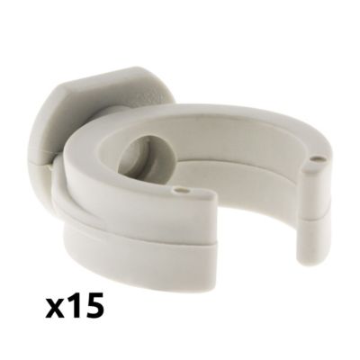 Lot de 15 clips diamètre 25mm sans chevilles - Zenitech