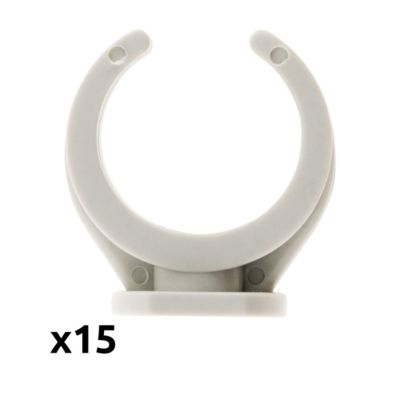 Lot de 15 clips diamètre 25mm sans chevilles - Zenitech