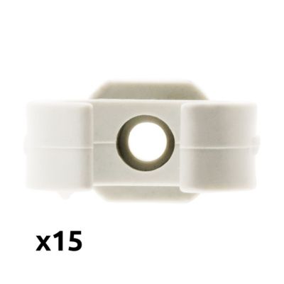 Lot de 15 clips diamètre 25mm sans chevilles - Zenitech