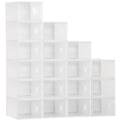 Lot de 18 boites cubes rangement à chaussures modulable avec portes ...