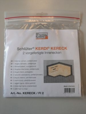 Lot de 2 angles rentrants 90 préformés étanches KERDI-KERECK FI