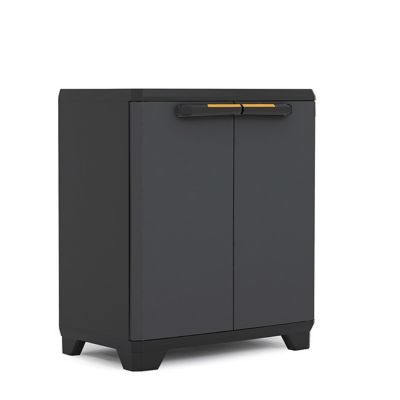 Lot de 2 armoires Linear Black 1 haute + 1 basse Castorama