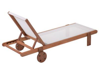 Lot de 2 bains de soleil en bois exotique "Saïgon"  Maple  Ecru