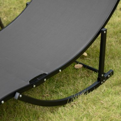 Lot de 2 bains de soleil pliables design contemporain - lot de 2 transats ergonomiques - alu. textilène anthracite