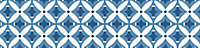 Lot de 2 bandes adhesives Draeger la carterie fleur graphique bleu L.48 x l.19,5cm