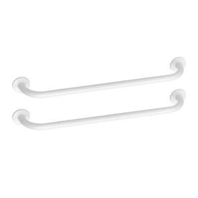 Lot de 2 barres de maintien droite PMR PELLET Essentiel acier époxy 60 cm blanc