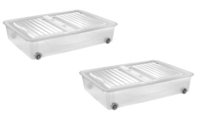 2 Boîtes De Rangement Avec Serrures Exquilnova – Dimensions XL 45x35x26 Cm, Pour Stockage Sécurisé