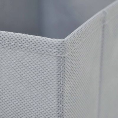 Lot de 2 boîtes de rangement rectangulaire en textile Mixxit coloris gris clair