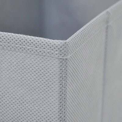 Lot de 2 boîtes de rangement rectangulaire en textile Mixxit coloris gris clair