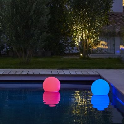 Lot de 2 boules lumineuses sans fil LED BOBBY Blanc Polyéthylène D30CM