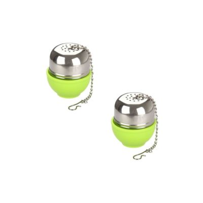 Lot de 2 boules à thé en acier inoxydable avec support Fackelmann Petit Déjeuner