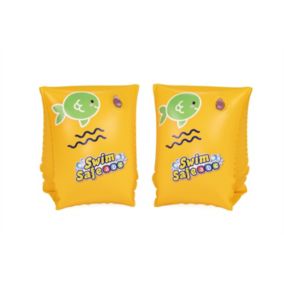 Lot de 2 brassards de natation Bestway pour enfant de 3 à 6 ans L.25 x l.15 cm jaune