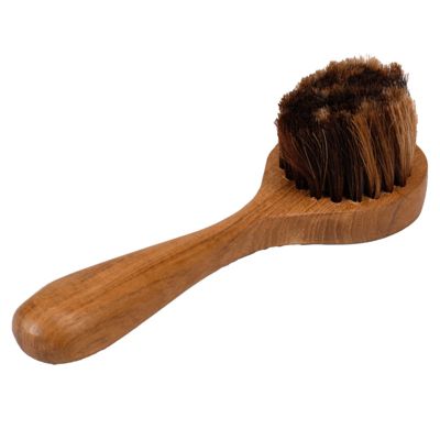 Lot de 2 brosses à cirer en bois de teck et fibre animale - ONI 02