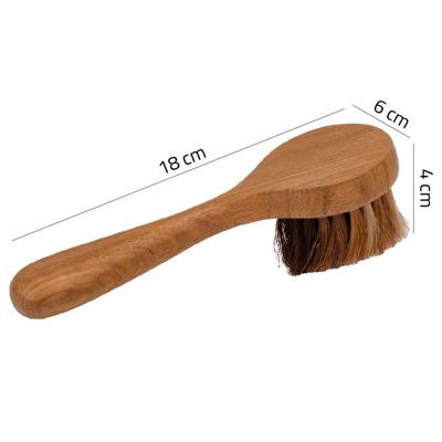 Lot de 2 brosses à cirer en bois de teck et fibre animale - ONI 02