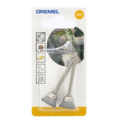 Lot de 2 brosses en acier Dremel 13 mm