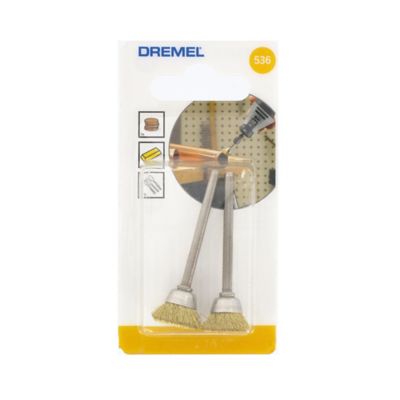 Lot de 2 brosses en laiton Dremel 13 mm