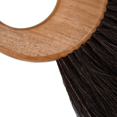 Lot de 2 brosses rondes en bois de teck et fibre de coco - LOFI 02