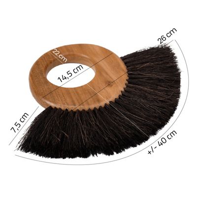 Lot de 2 brosses rondes en bois de teck et fibre de coco - LOFI 02