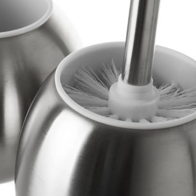 Lot de 2 Brosses à toilettes avec support en acier inoxydable de 2 différentes tailles