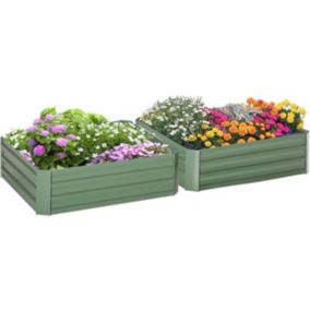 Lot de 2 carré Potager de Jardin 100L x 100l x 30H cm