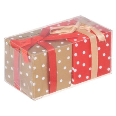Lot de 2 cavaliers de table cadeau 4cm - feeric lights & christmas