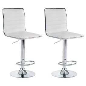 Lot de 2 chaise de bar idimex non pliable H. 114 cm interieur gris