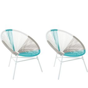 Lot de 2 chaises Blanc ACAPULCO