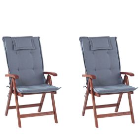 Lot de 2 chaises Bois Bleu TOSCANA