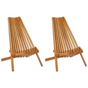 Lot de 2 chaises Bois Bois clair BELLANO