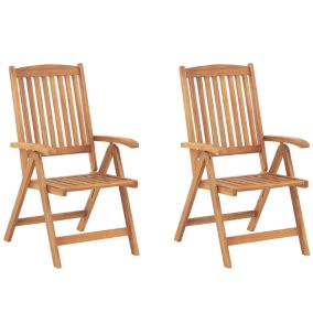 Lot de 2 chaises Bois Bois clair JAVA