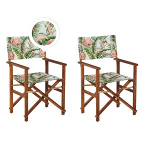 Lot de 2 chaises Bois Bois foncé CINE