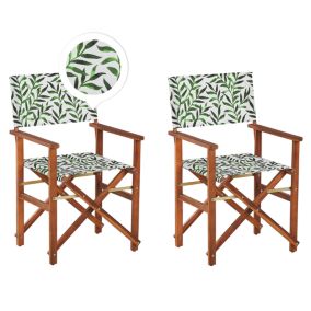 Lot de 2 chaises Bois Bois foncé CINE