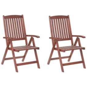 Lot de 2 chaises Bois Bois foncé TOSCANA