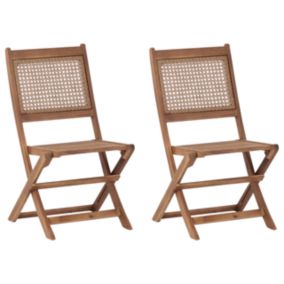 Lot de 2 chaises Bois clair PARAGGI