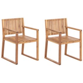 Lot de 2 chaises Bois clair SASSARI II