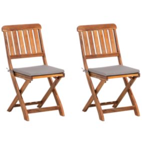 Lot de 2 chaises Bois Gris CENTO