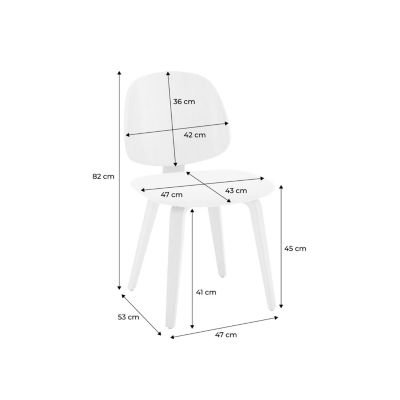 Lot de 2 chaises décor bois courbé placage effet chêne et bouclette texturée gris clair