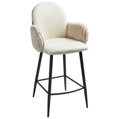 Lot de 2 chaises de bar AMITY Tissu Beige