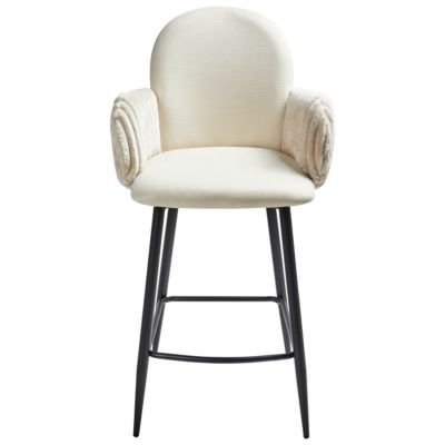 Lot de 2 chaises de bar AMITY Tissu Beige