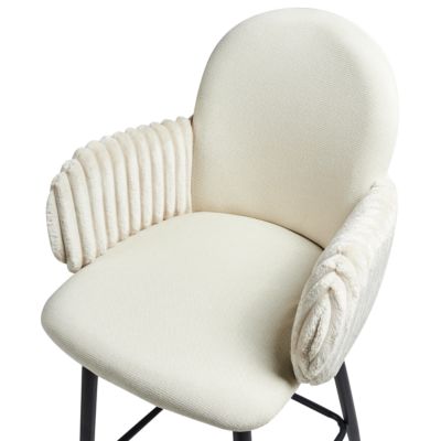 Lot de 2 chaises de bar AMITY Tissu Beige