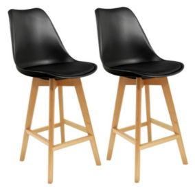 Lot de 2 Chaises de Bar "Californie" 105cm Noir