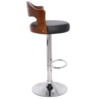 Lot de 4 Chaises de Bar "Wilson" 90-110cm Noir & Beige