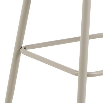 Lot de 2 chaises de bar en tissu avec accoudoirs et repose-pieds SÖREN Beige, L. 54 x l. 52 x H. 105 cm, SÖREN